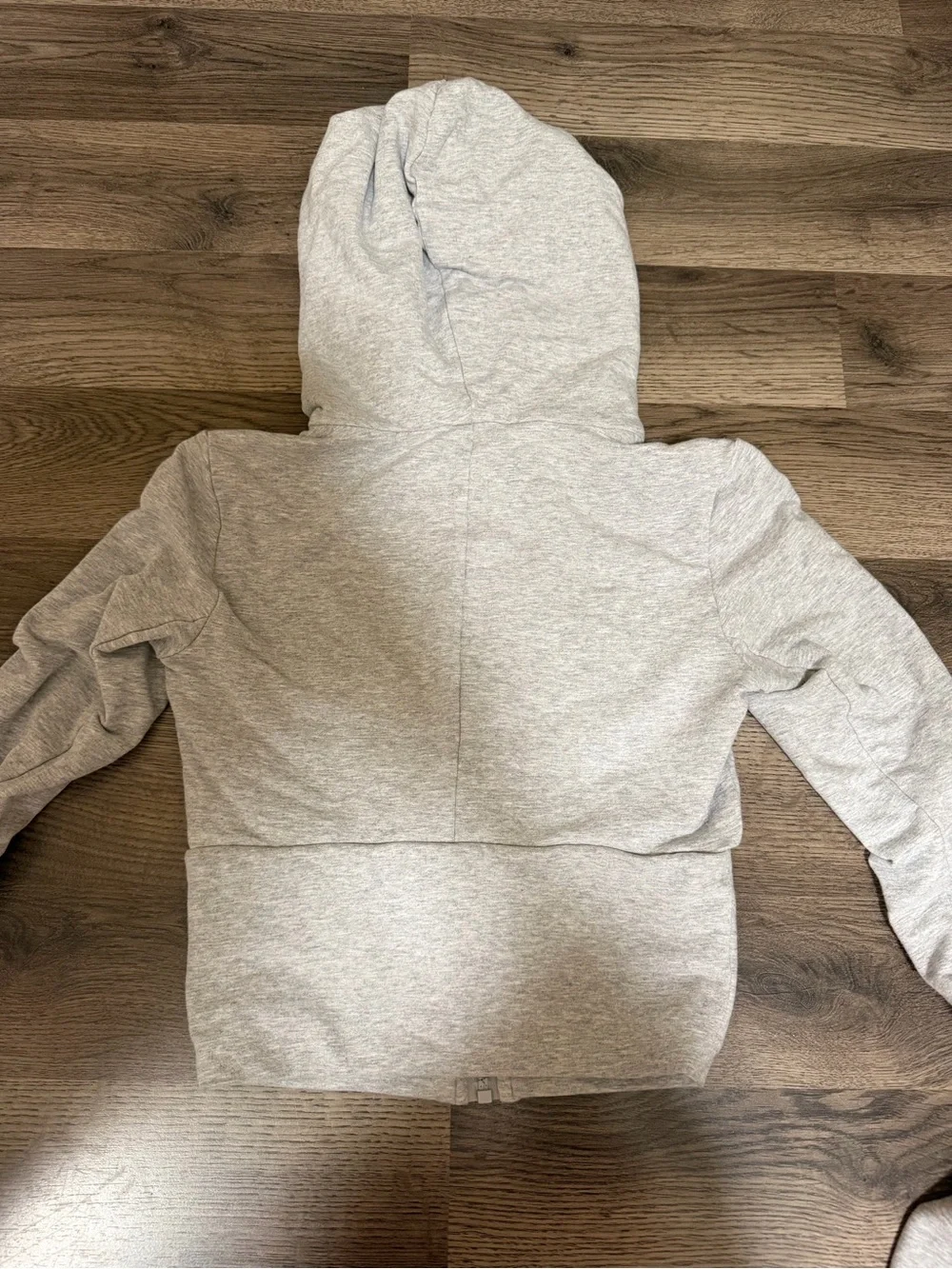 ALO Yoga Kids Light Gray Hooded Zip Jacket